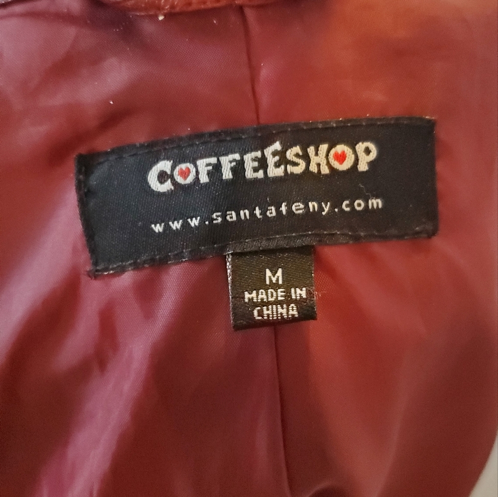 Coffee shop faux leather jacket - Picture 6 of 8